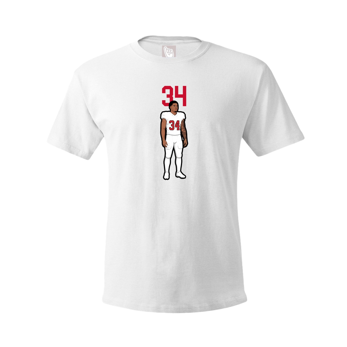 Tee — Number Top in White