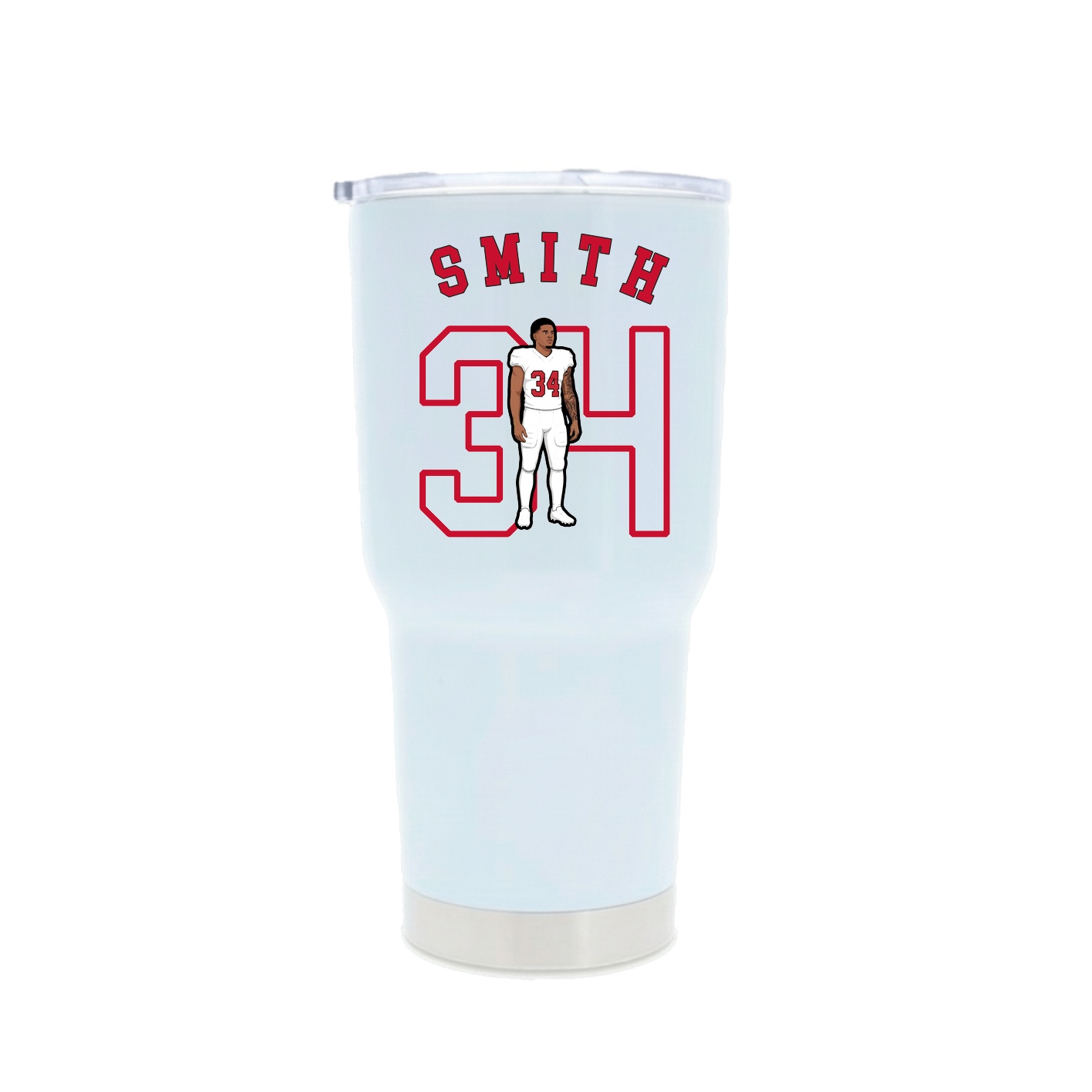 30oz Stainless Steel Tumbler — Shirsey Arch in White