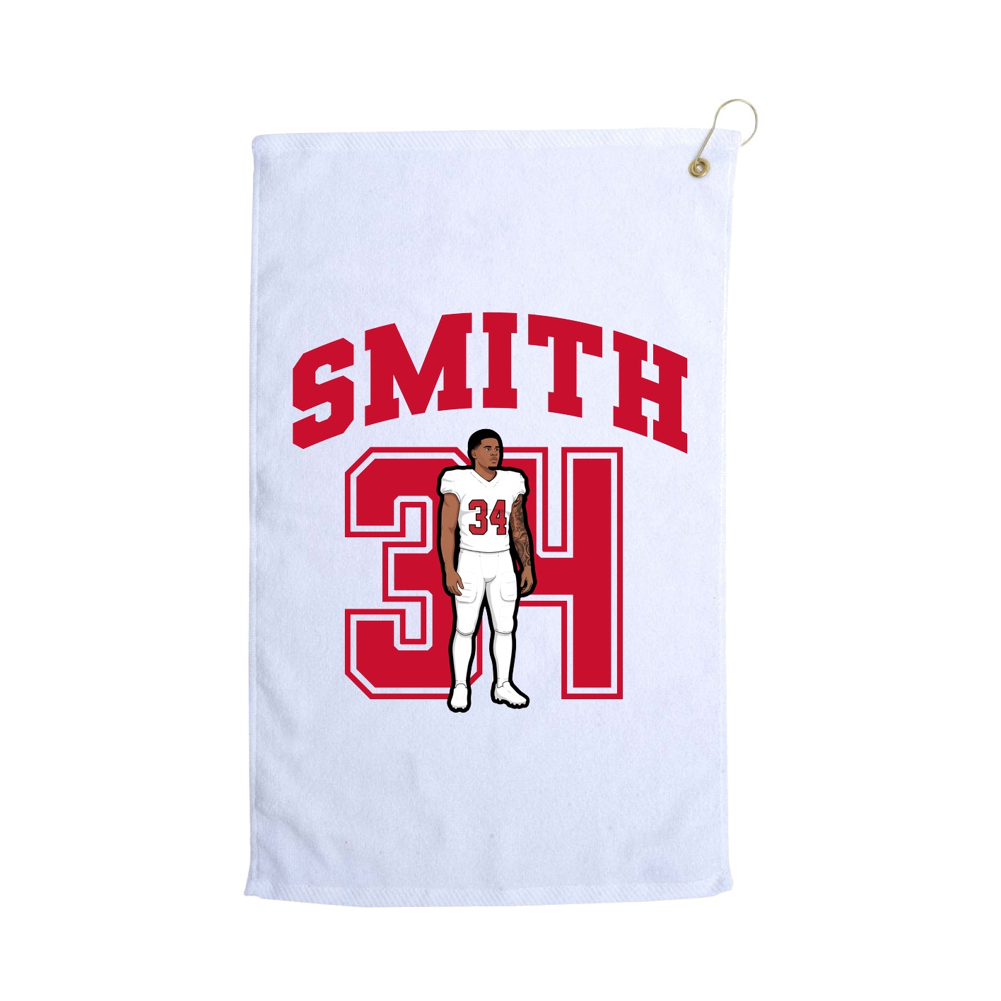 Golf Towel — Number in White