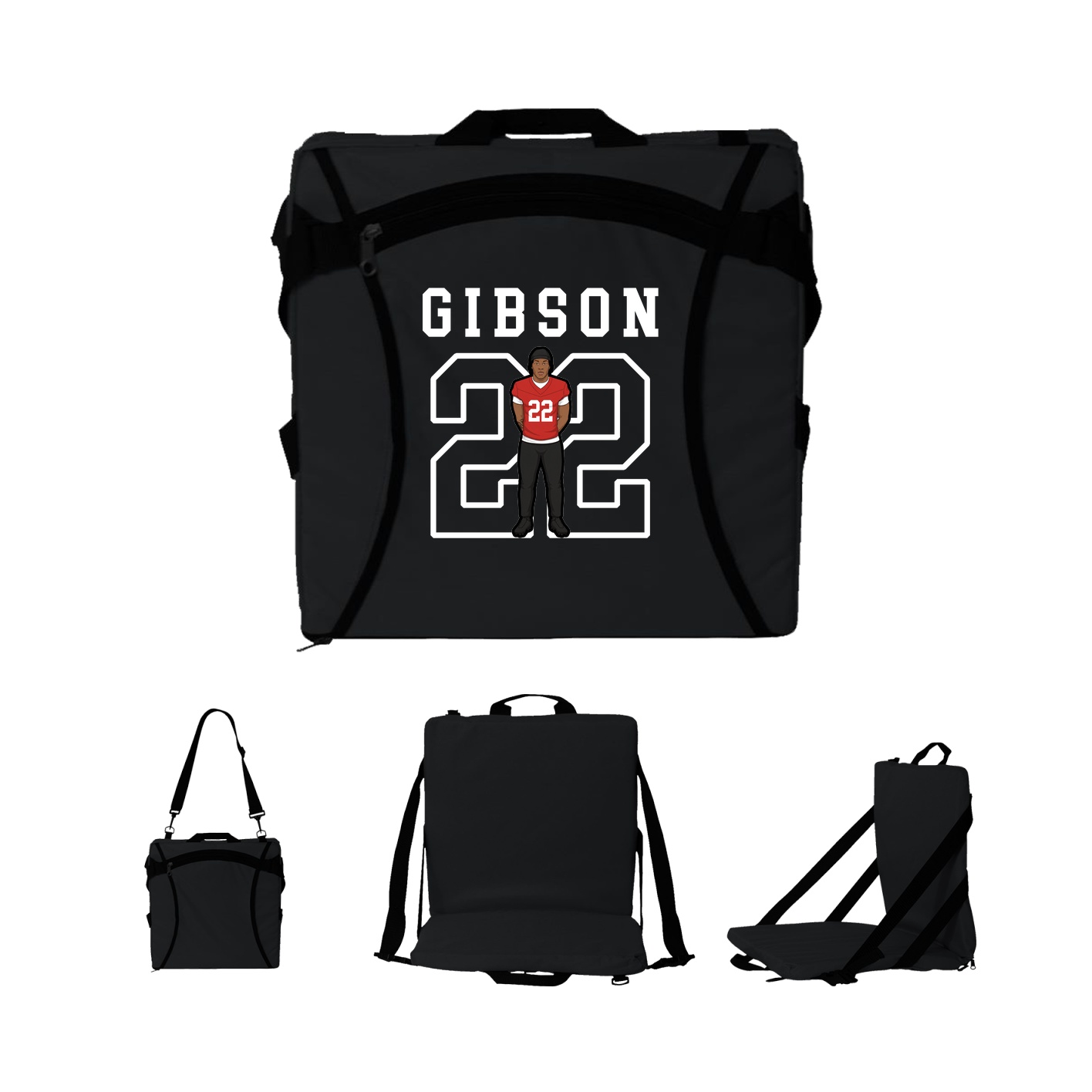 Folding Stadium Seat — Shirsey in Black