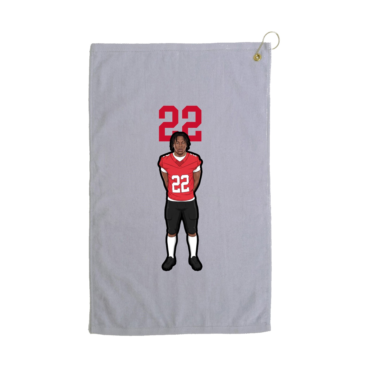 Golf Towel — Number Top in Grey