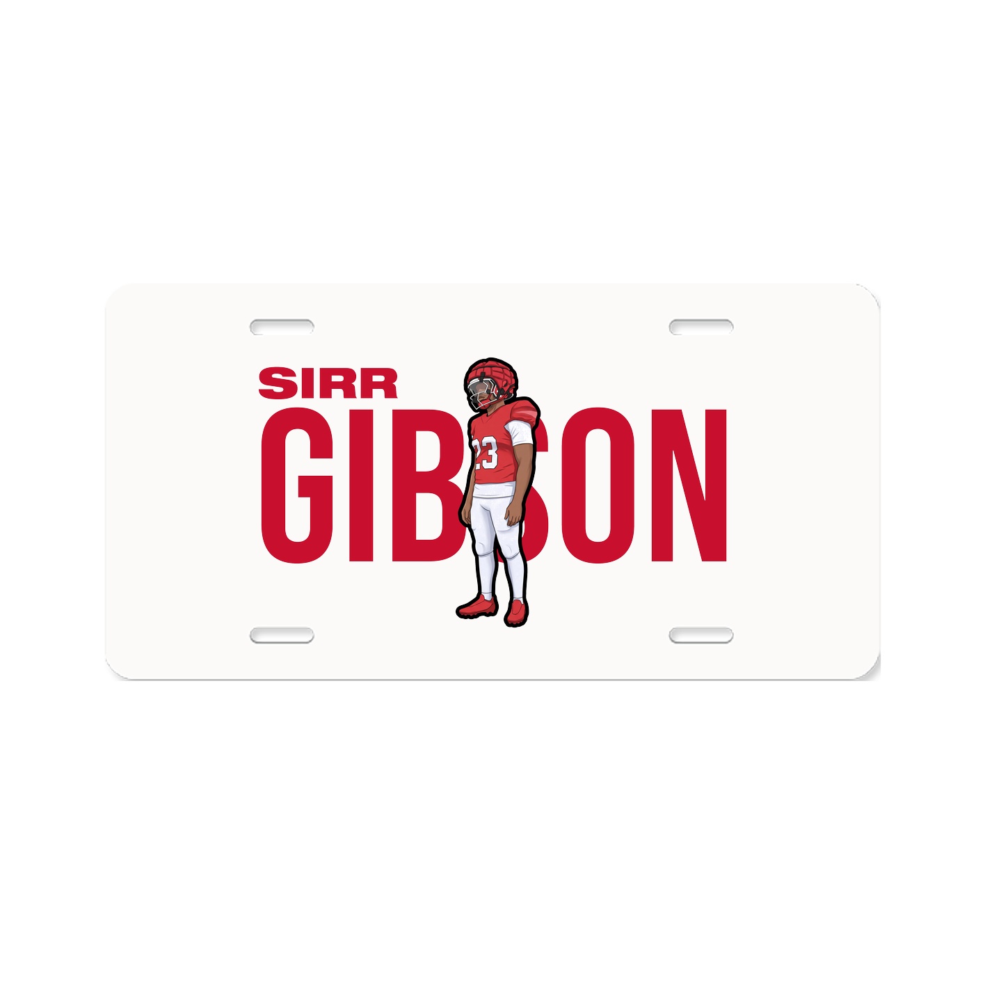 License Plate — Player Name in Classic