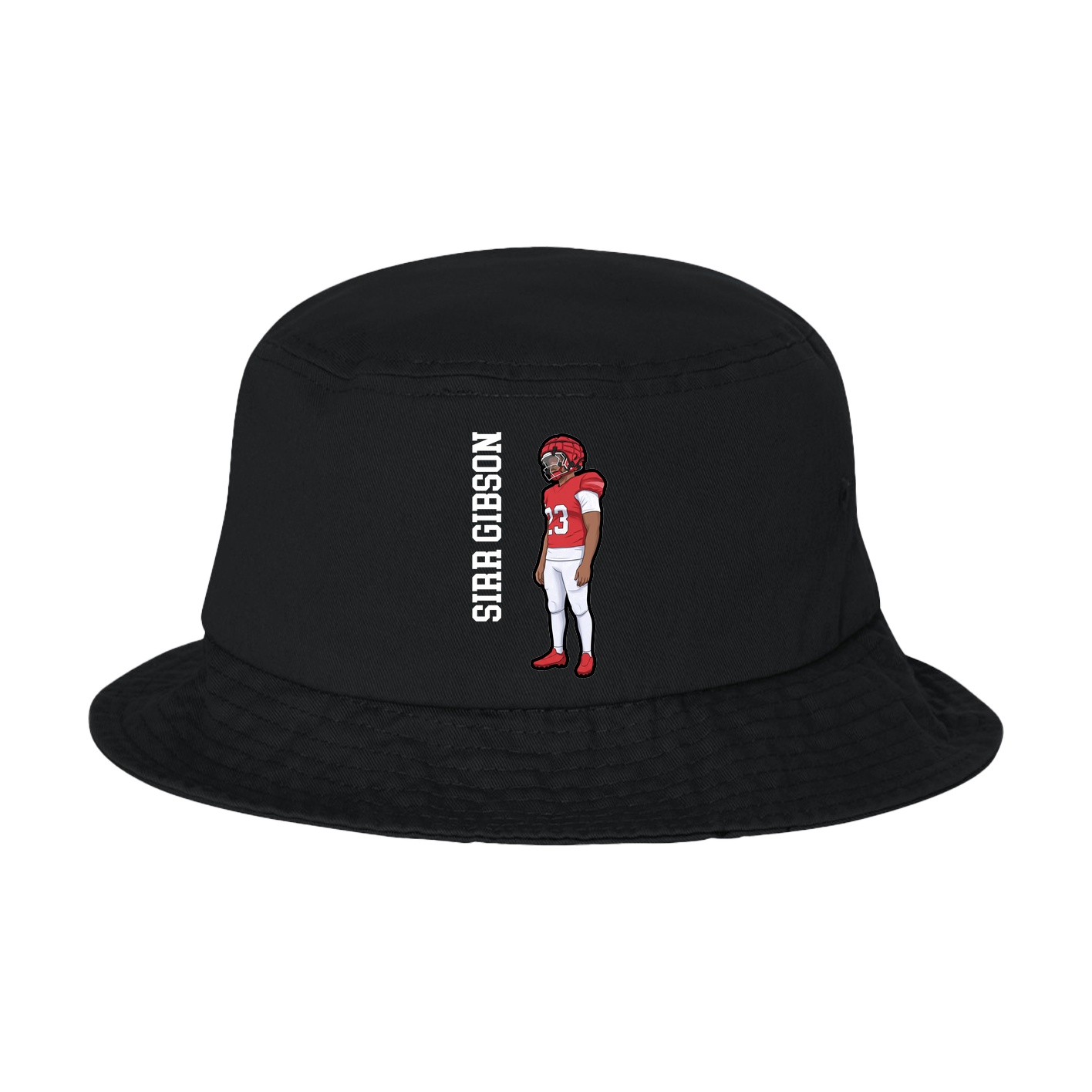 Bucket Cap — Name Vertical in Black