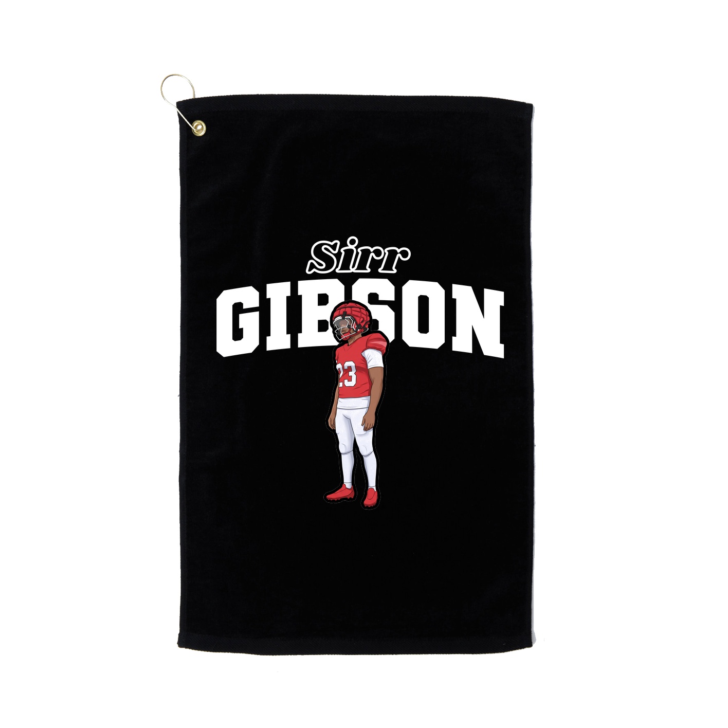 Golf Towel — Name Arch in Black