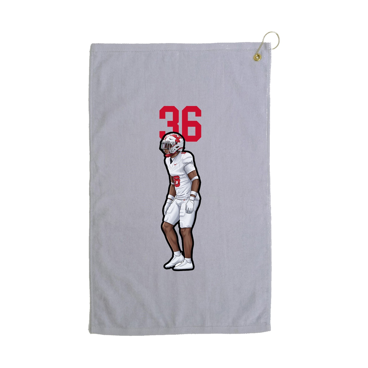 Golf Towel — Number Top in Grey