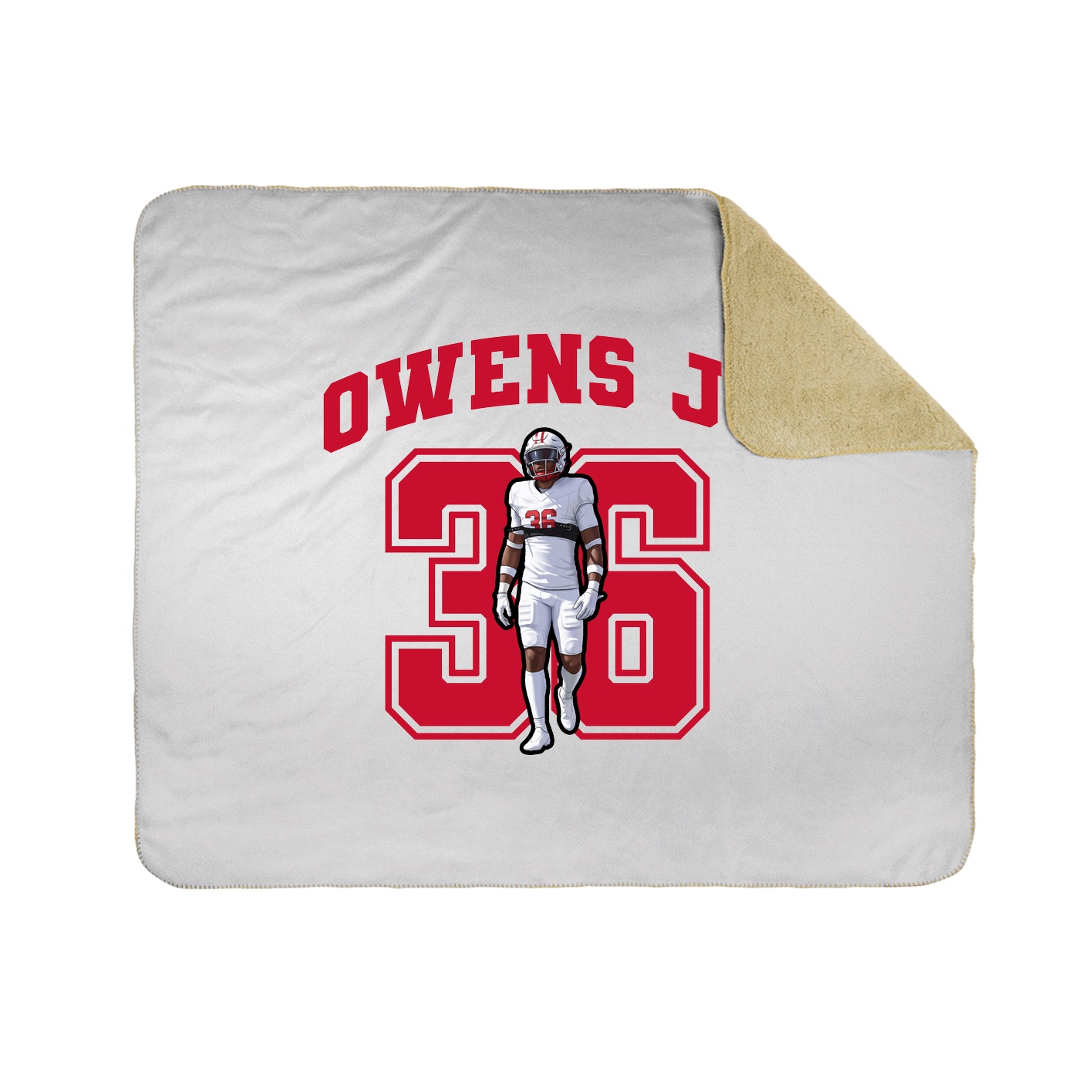 Throw Blanket — Number in White