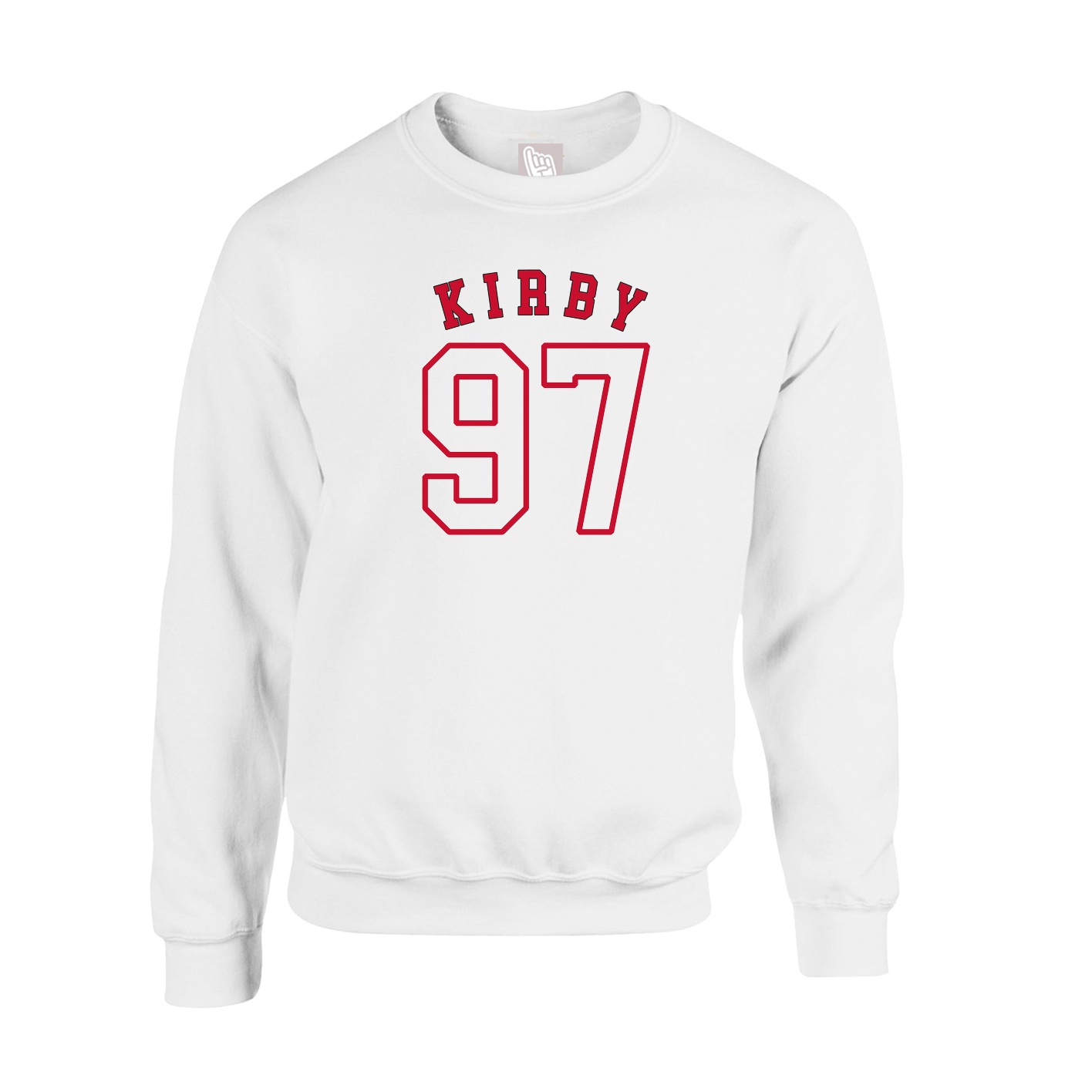 Fleece Crew — Shirsey Arch in White