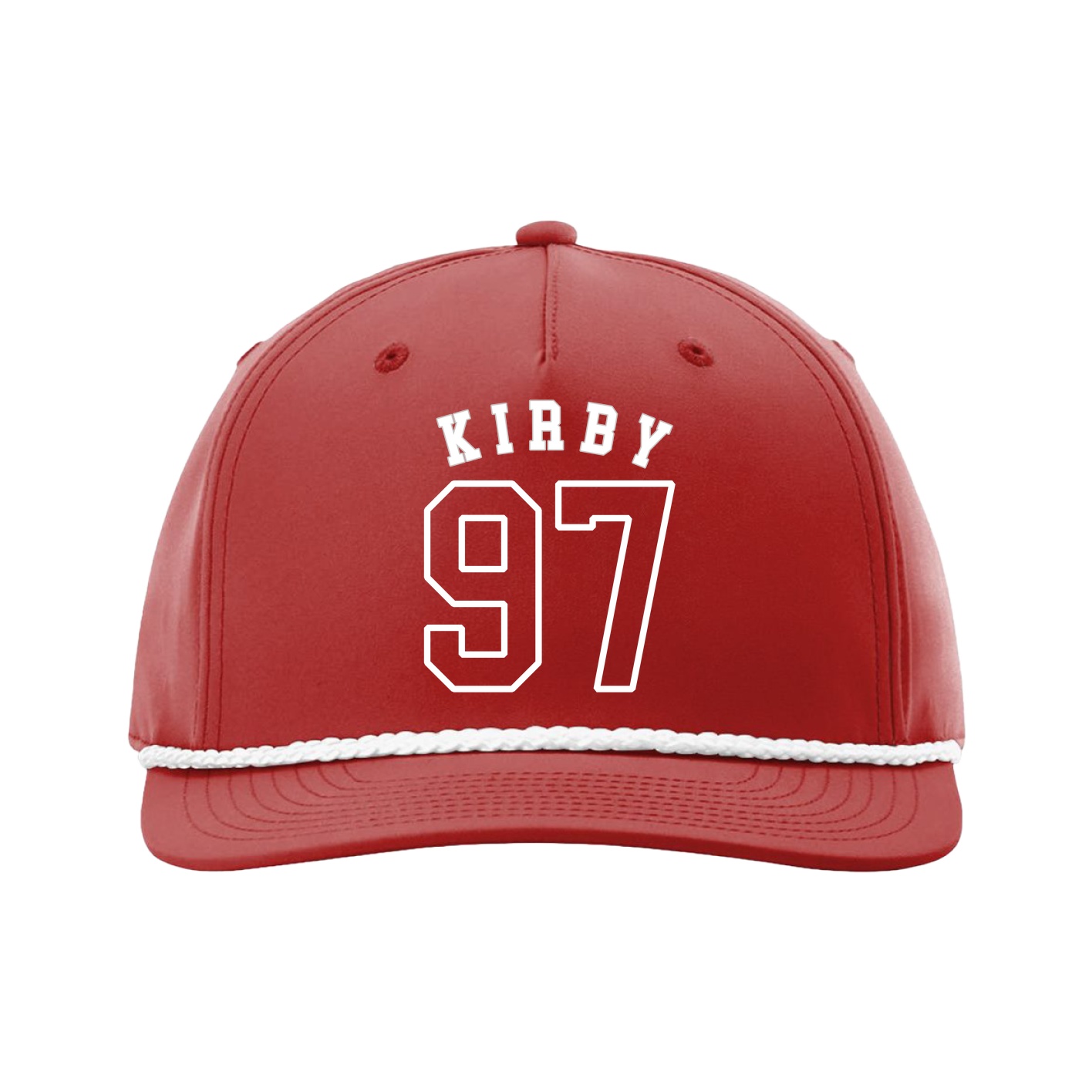 Five-Panel Classic Rope Cap — Shirsey Arch in Red
