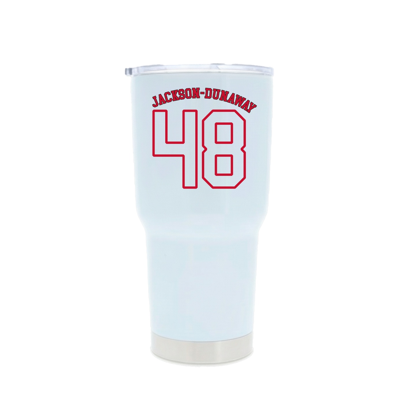30oz Stainless Steel Tumbler — Shirsey Arch in White