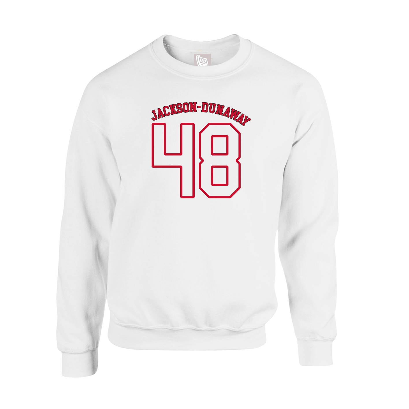 Fleece Crew — Shirsey Arch in White