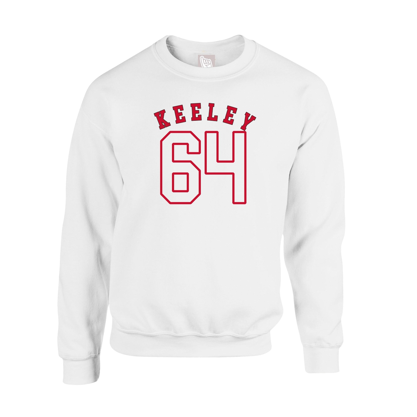 Fleece Crew — Shirsey Arch in White