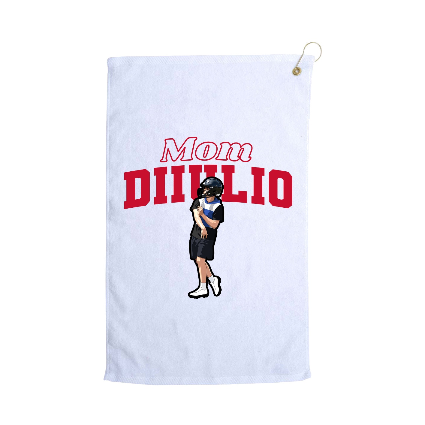 Golf Towel — Mothers Day Block in White