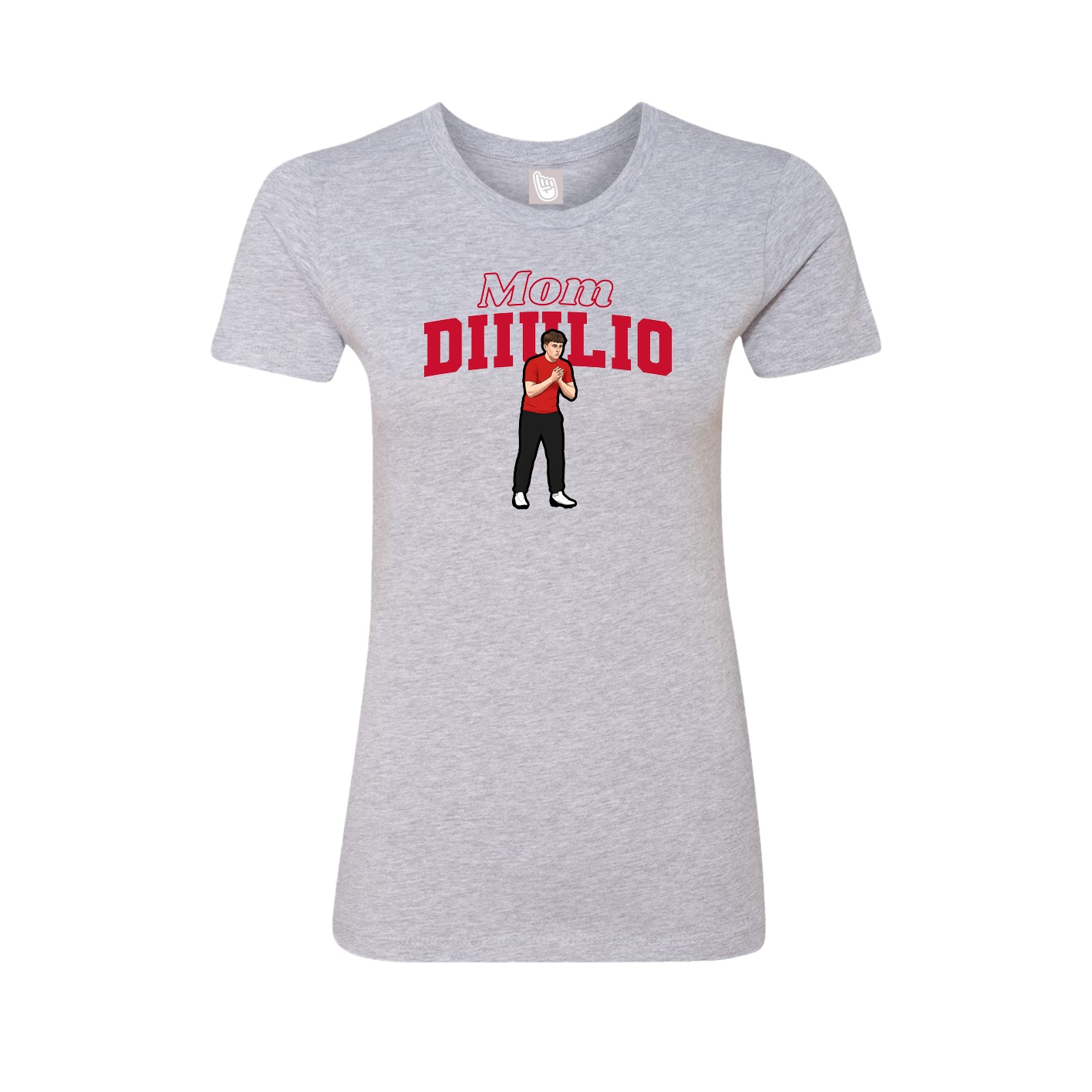 Womens Tee — Mothers Day Block in Grey
