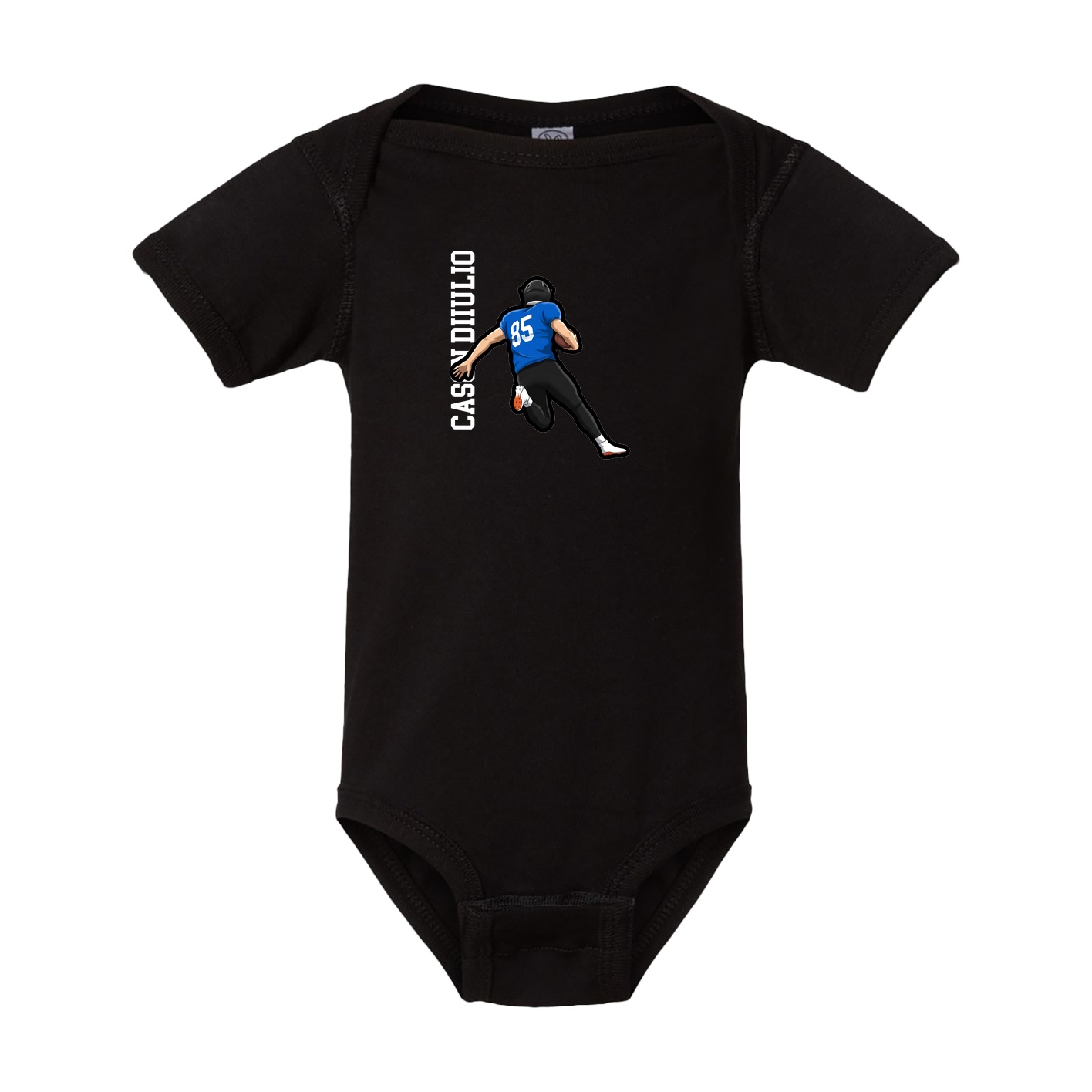 Baby Onesie — Name Vertical in Black