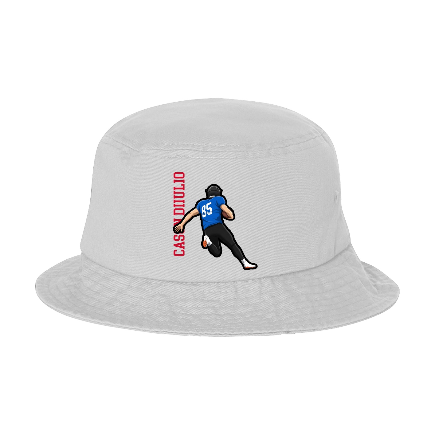 Bucket Cap — Name Vertical in White