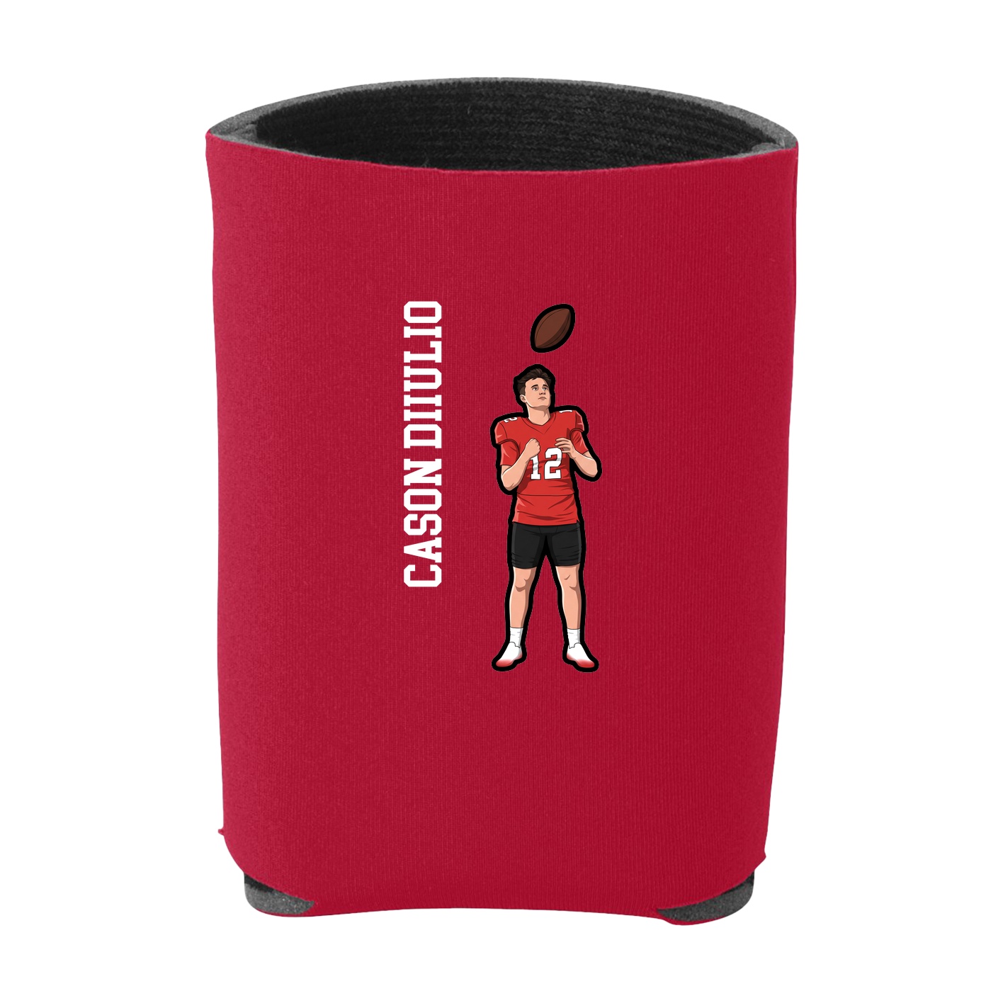 Can Holder — Name Vertical in Red