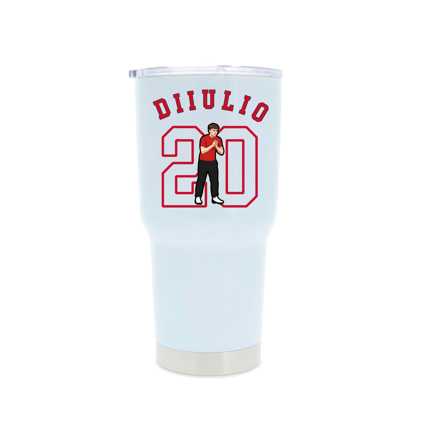 30oz Stainless Steel Tumbler — Shirsey Arch in White