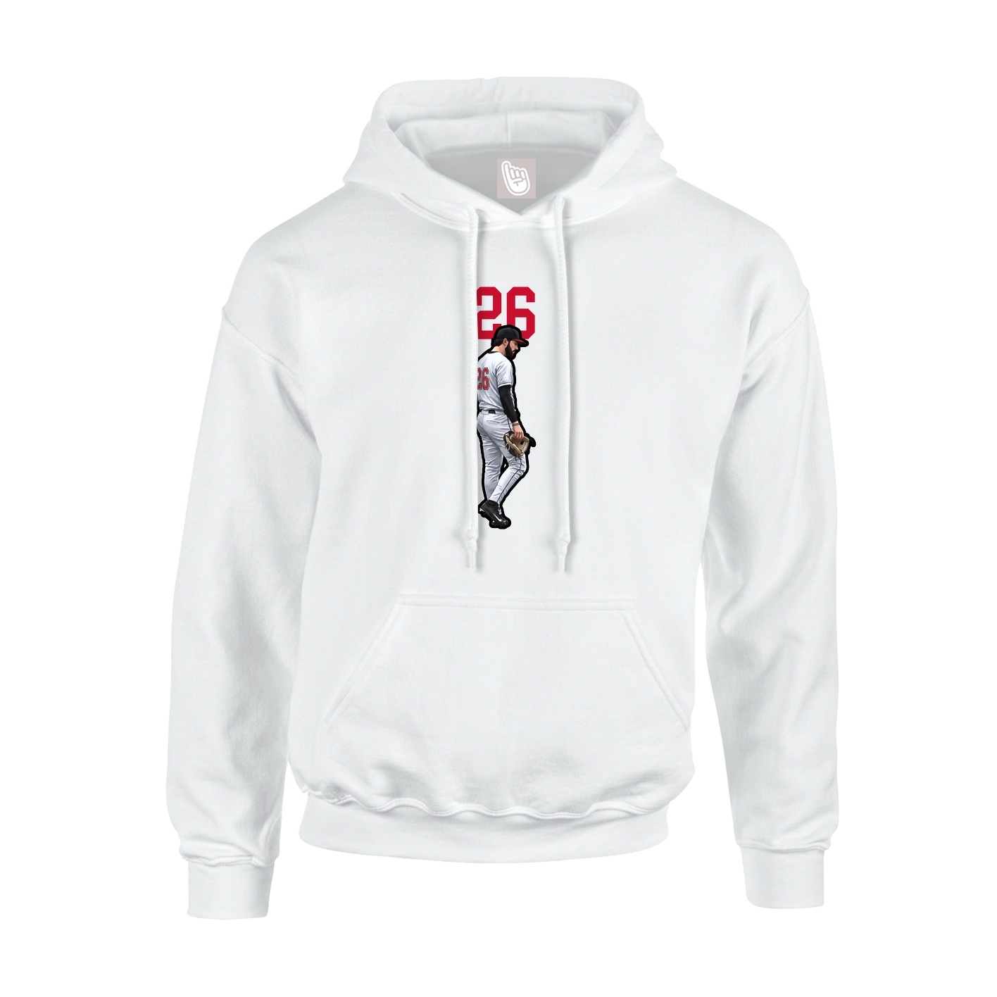 Hoodie — Number Top in White