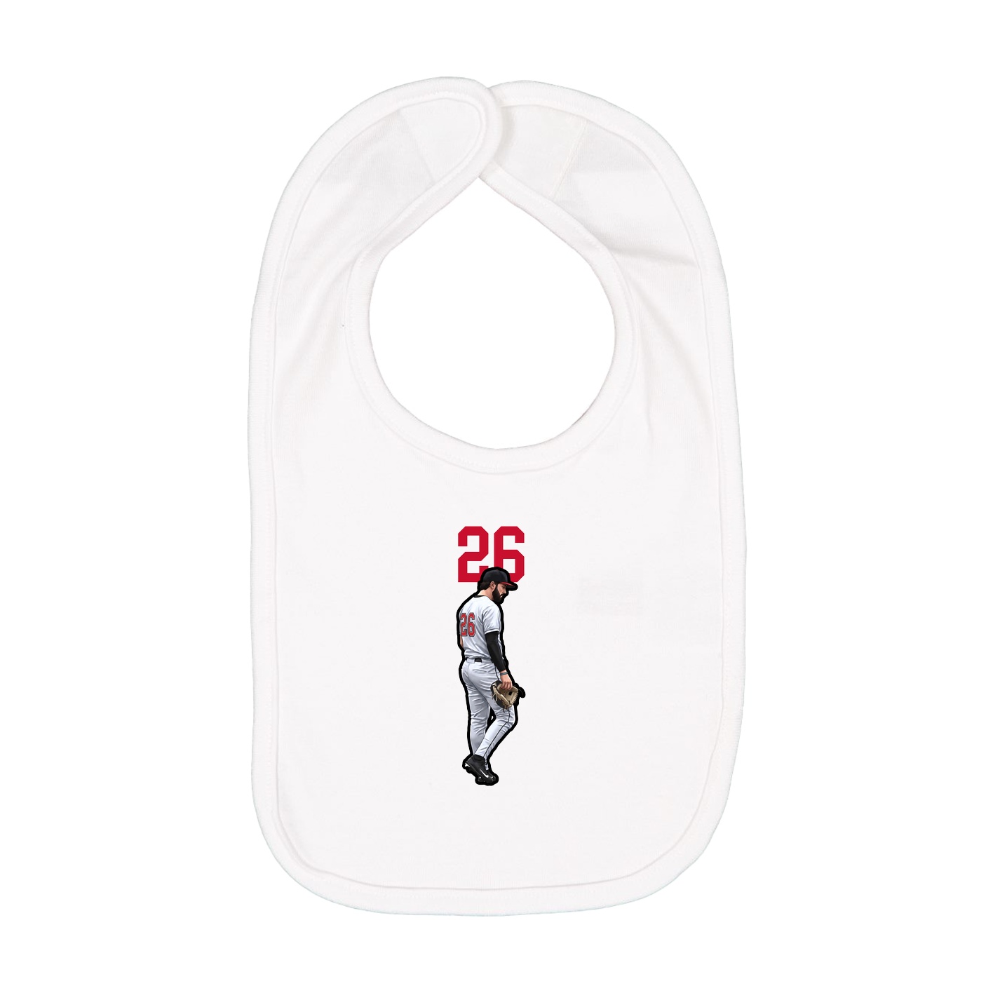 Infant Bib — Number Top in White