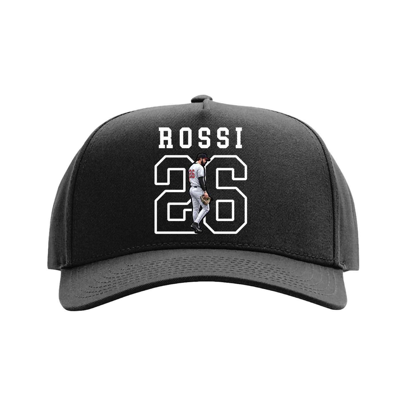 Full Fabric Five-Panel Champ Cap — Shirsey in Black
