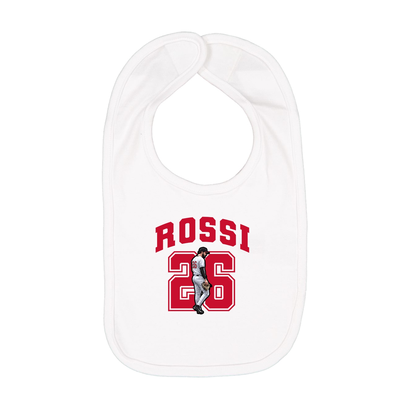 Infant Bib — Number in White