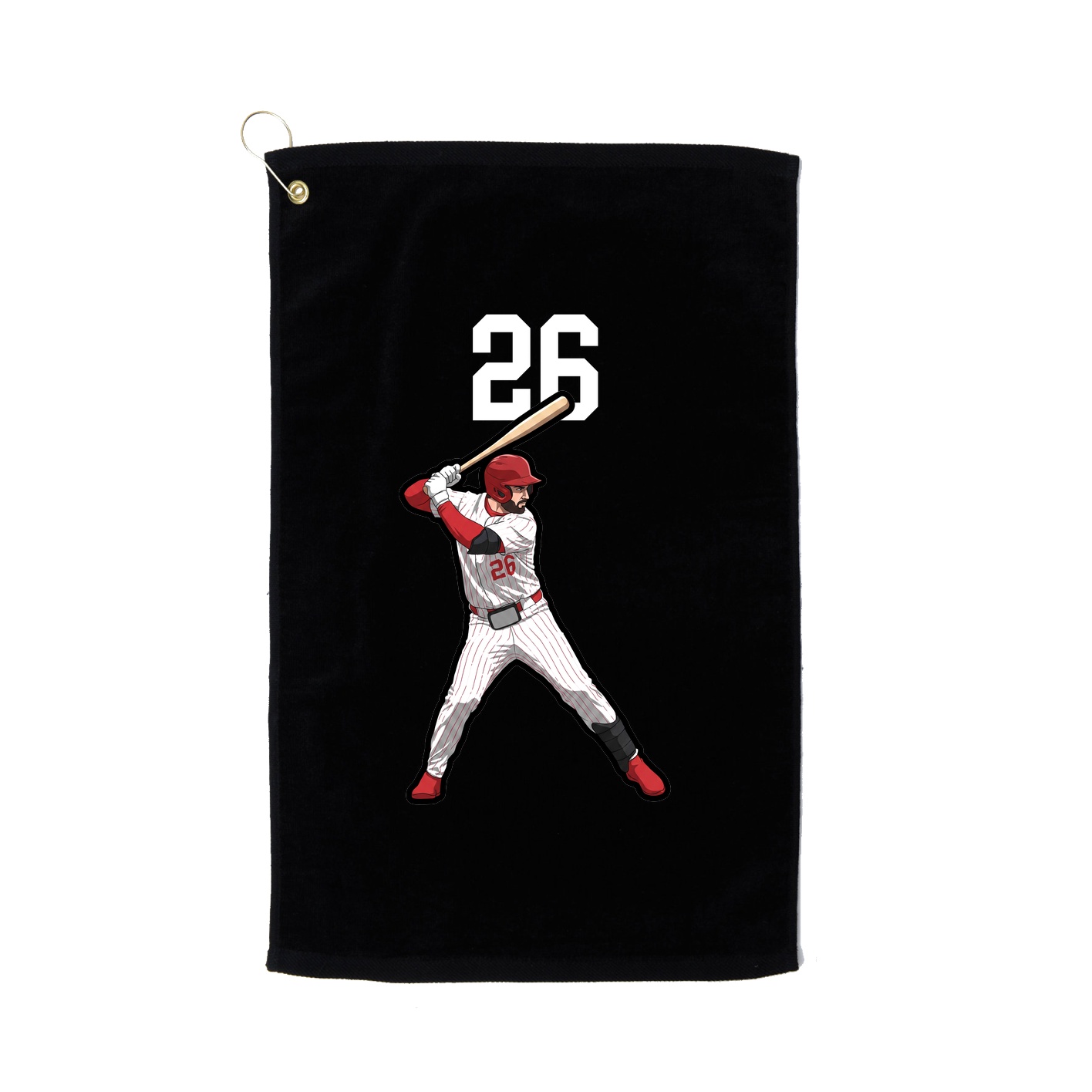 Golf Towel — Number Top in Black