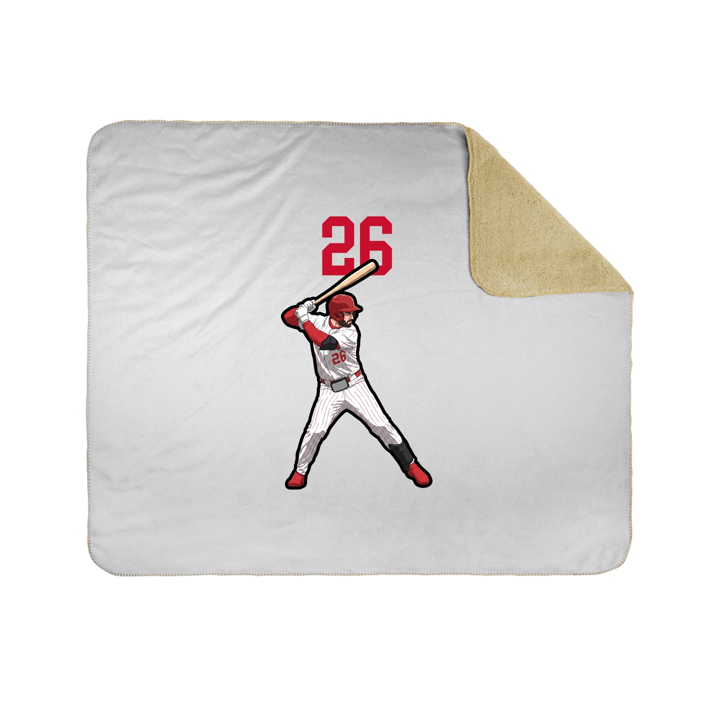 Throw Blanket — Number Top in White