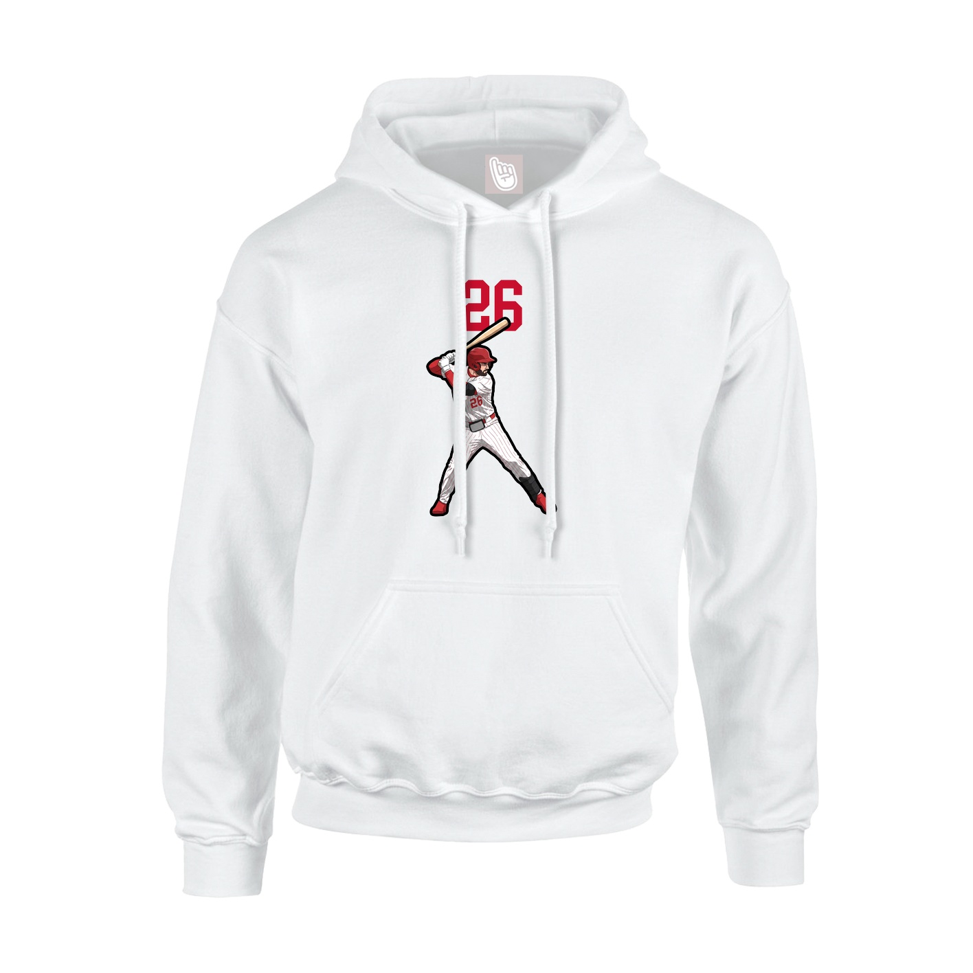 Hoodie — Number Top in White