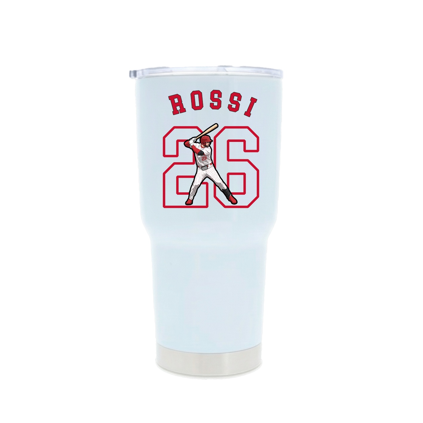 30oz Stainless Steel Tumbler — Shirsey Arch in White