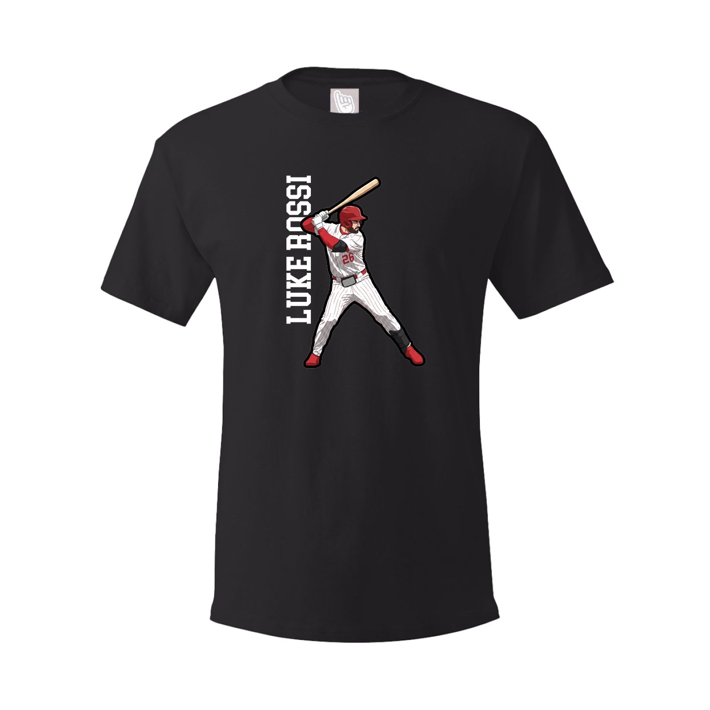 Youth Tee — Name Vertical in Black