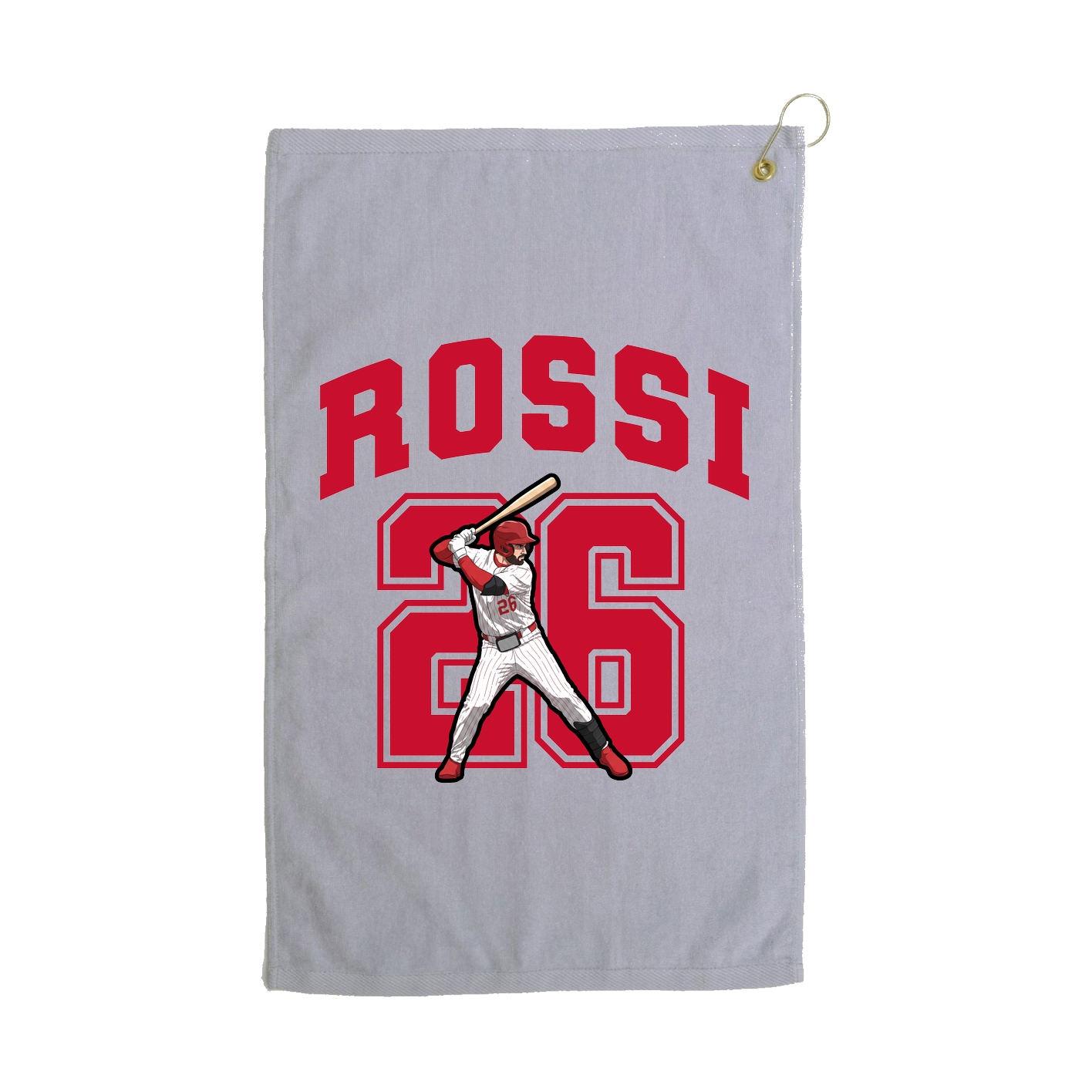 Golf Towel — Number in Grey