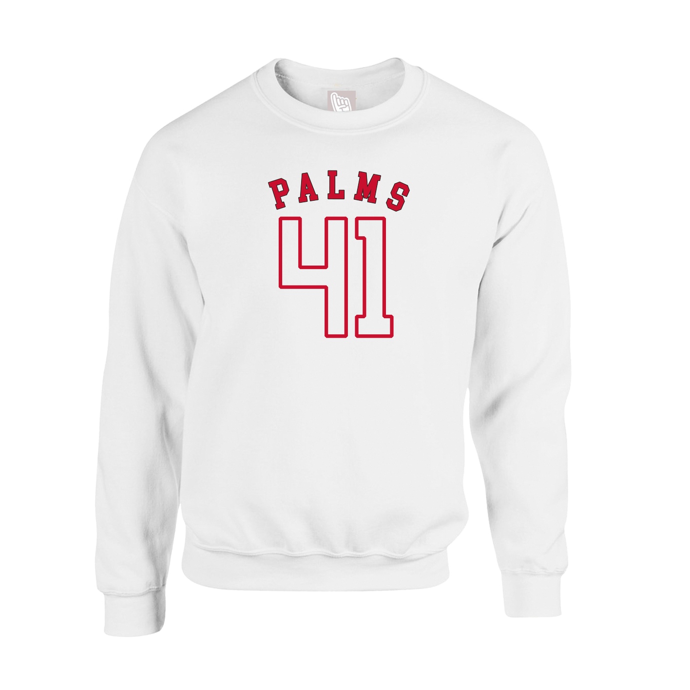 Fleece Crew — Shirsey Arch in White