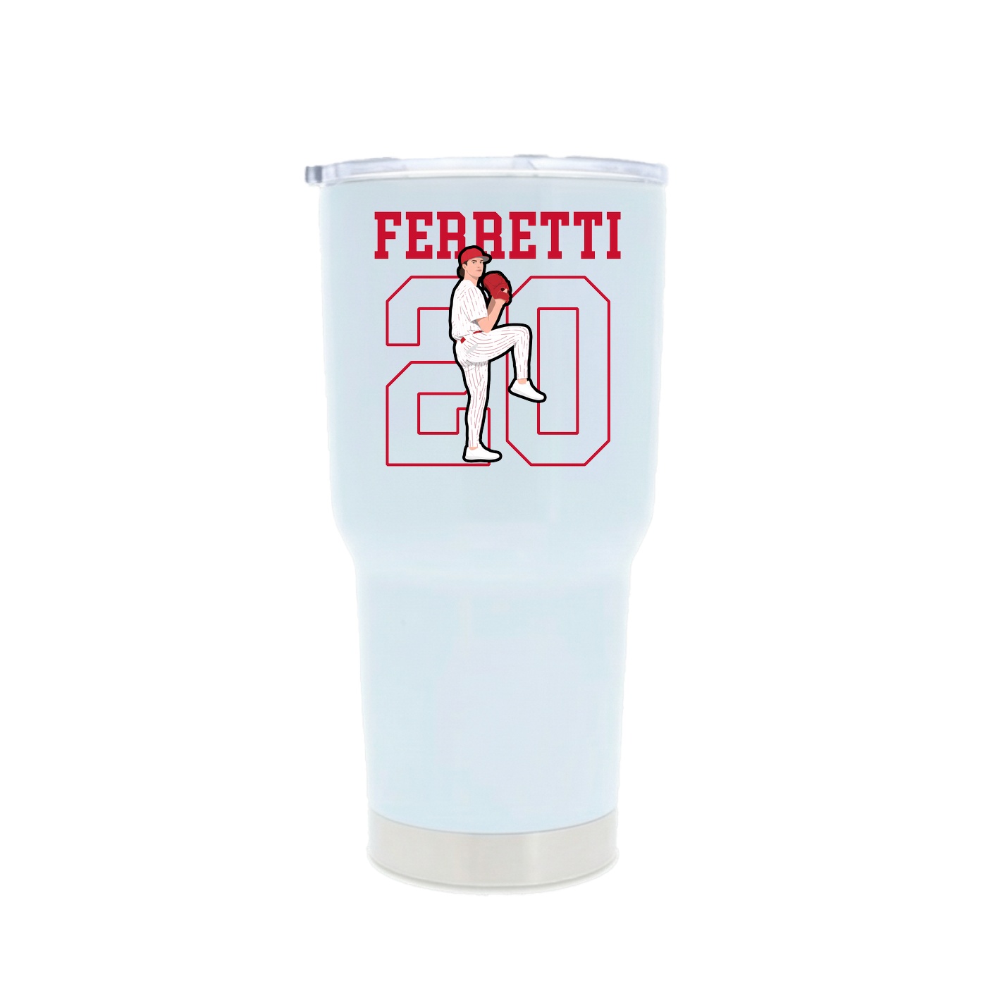 30oz Stainless Steel Tumbler — Shirsey in White
