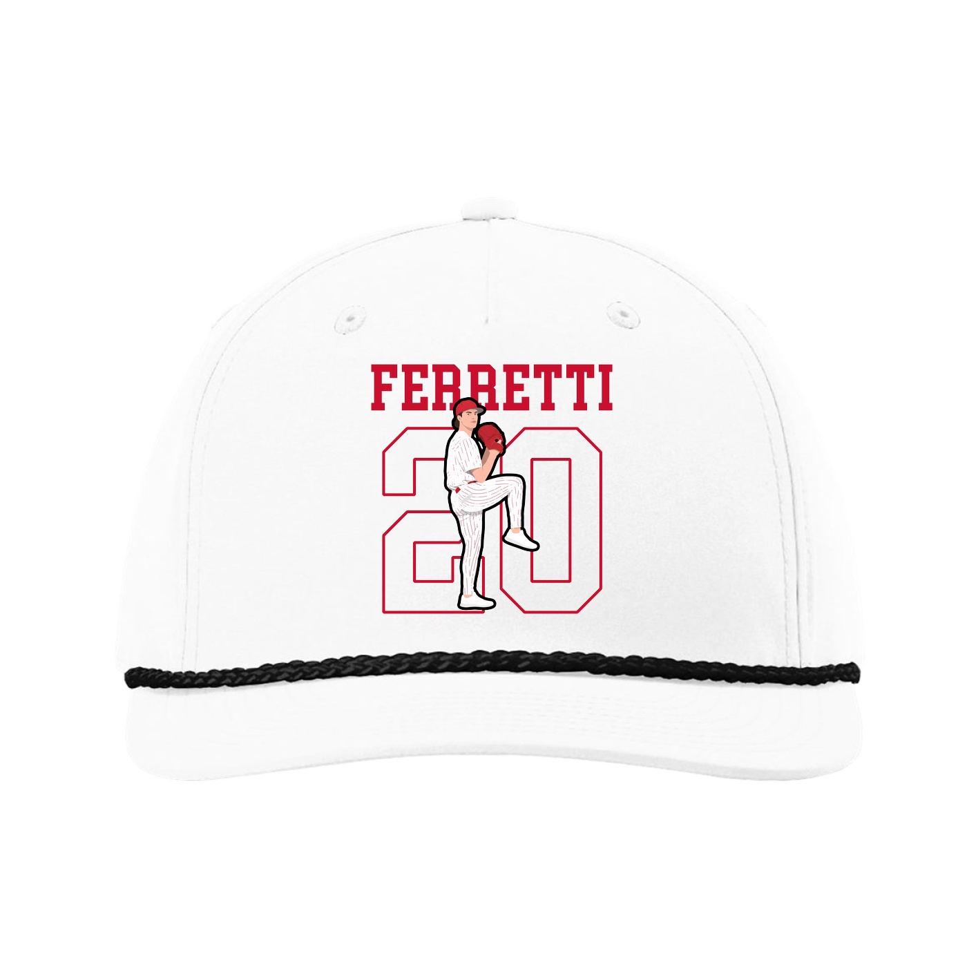 Five-Panel Classic Rope Cap — Shirsey in White