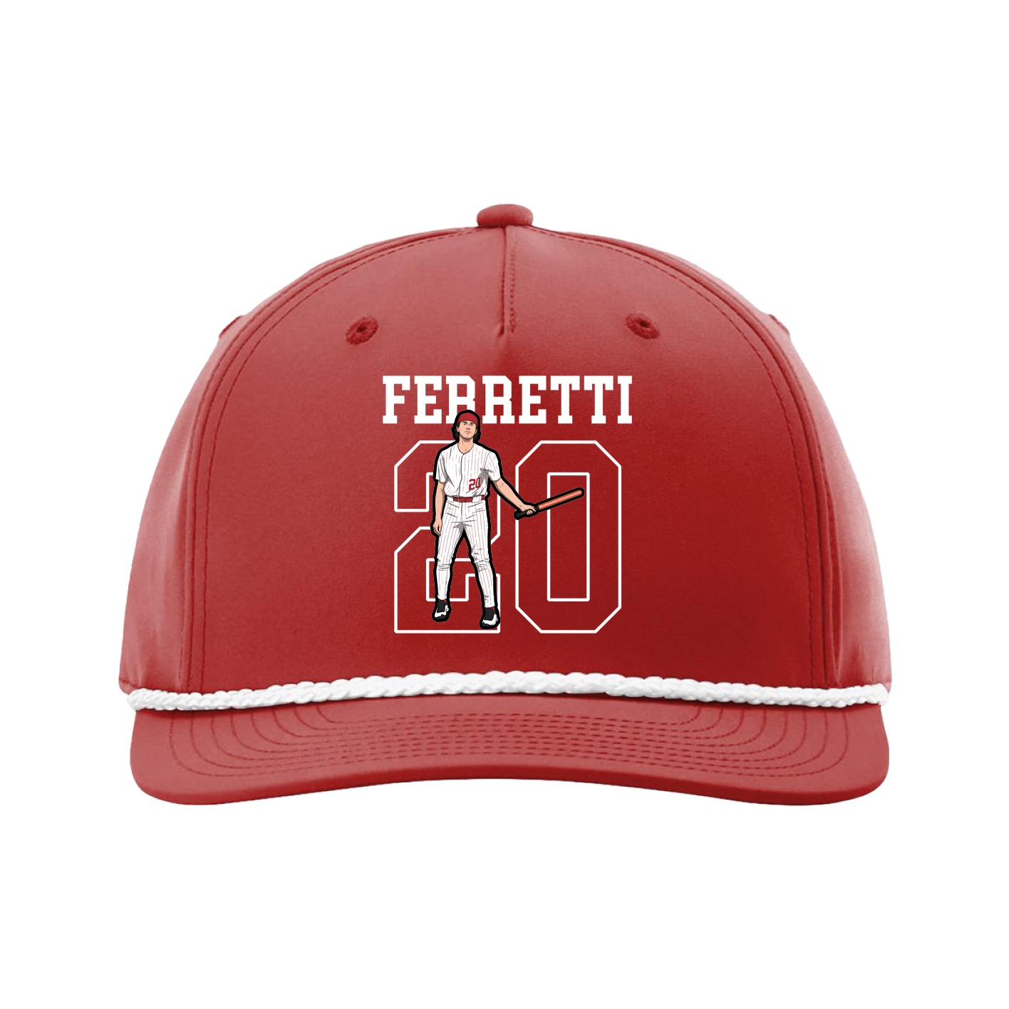 Five-Panel Classic Rope Cap — Shirsey in Red