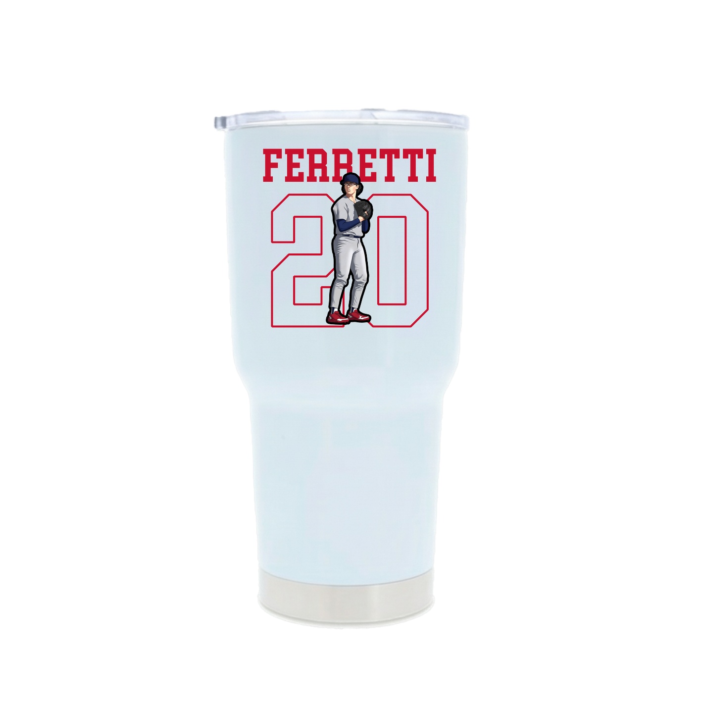 30oz Stainless Steel Tumbler — Shirsey in White
