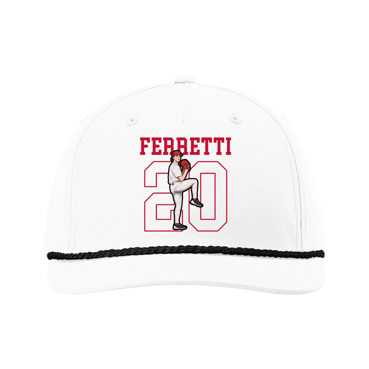 Five-Panel Classic Rope Cap — Shirsey in White