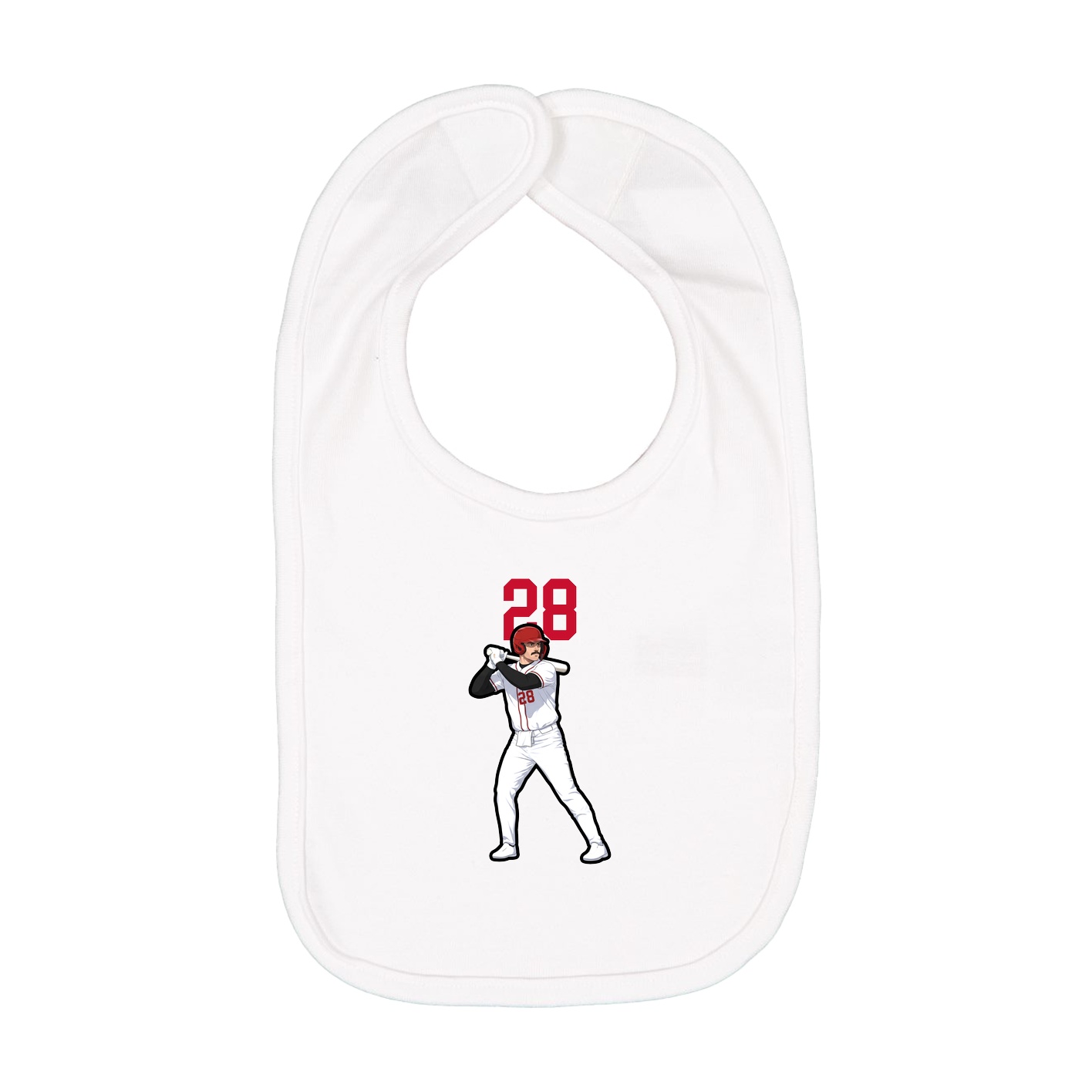 Infant Bib — Number Top in White