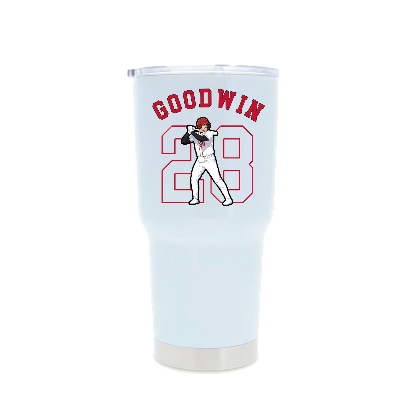 30oz Stainless Steel Tumbler — Shirsey Arch in White