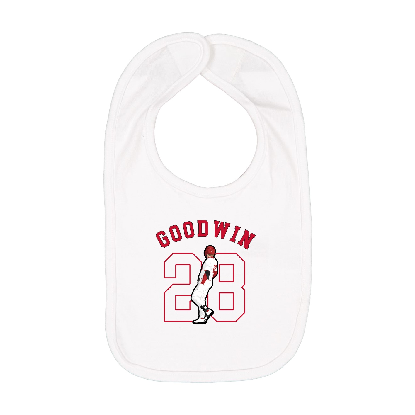 Infant Bib — Shirsey Arch in White