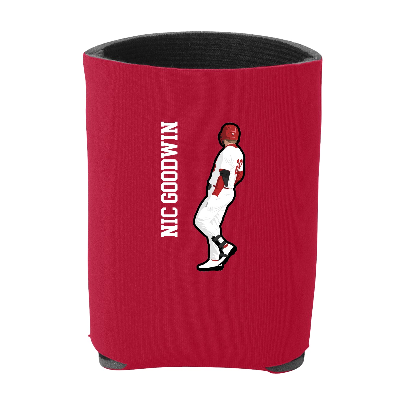 Can Holder — Name Vertical in Red
