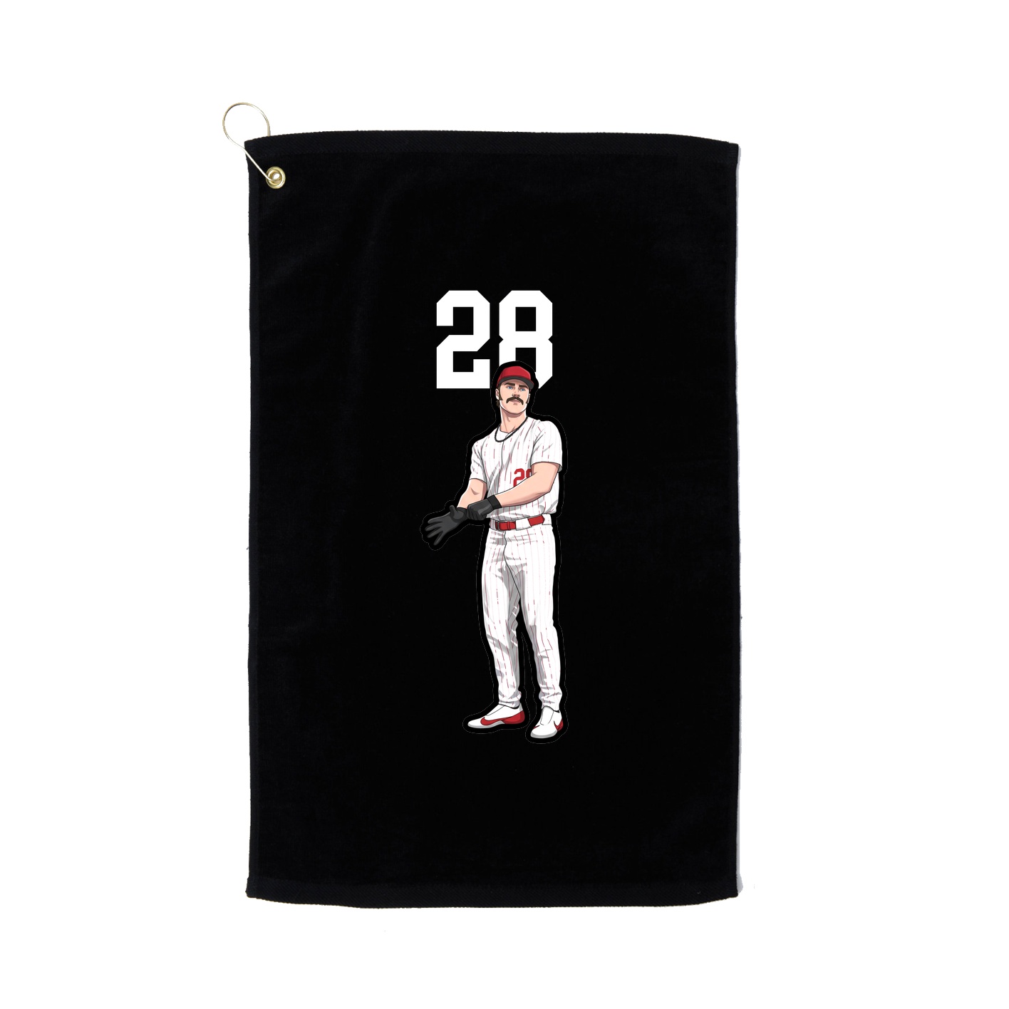 Golf Towel — Number Top in Black