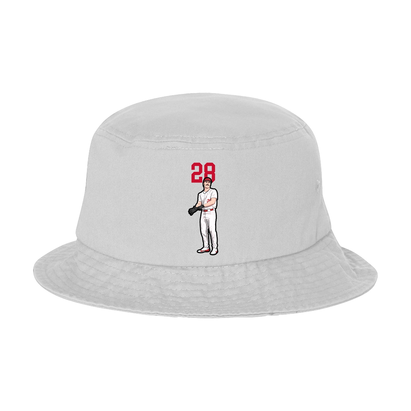 Bucket Cap — Number Top in White