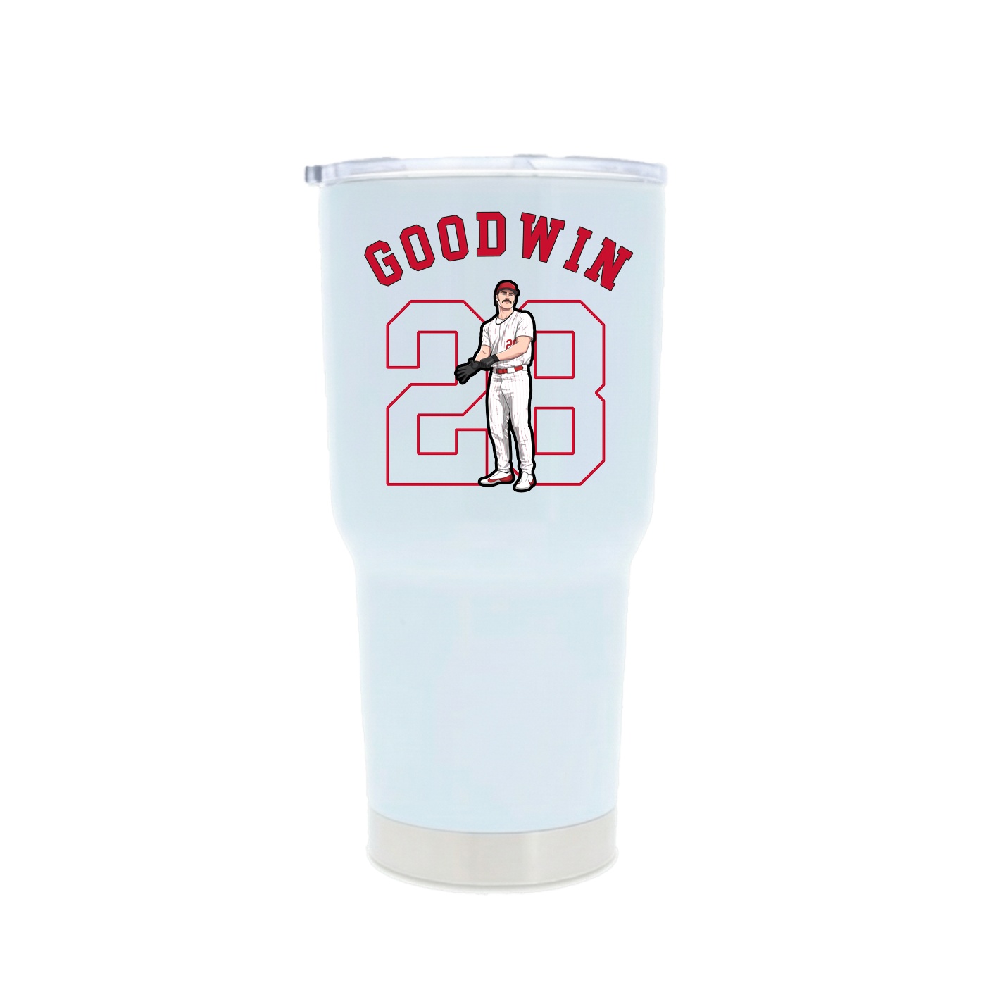 30oz Stainless Steel Tumbler — Shirsey Arch in White