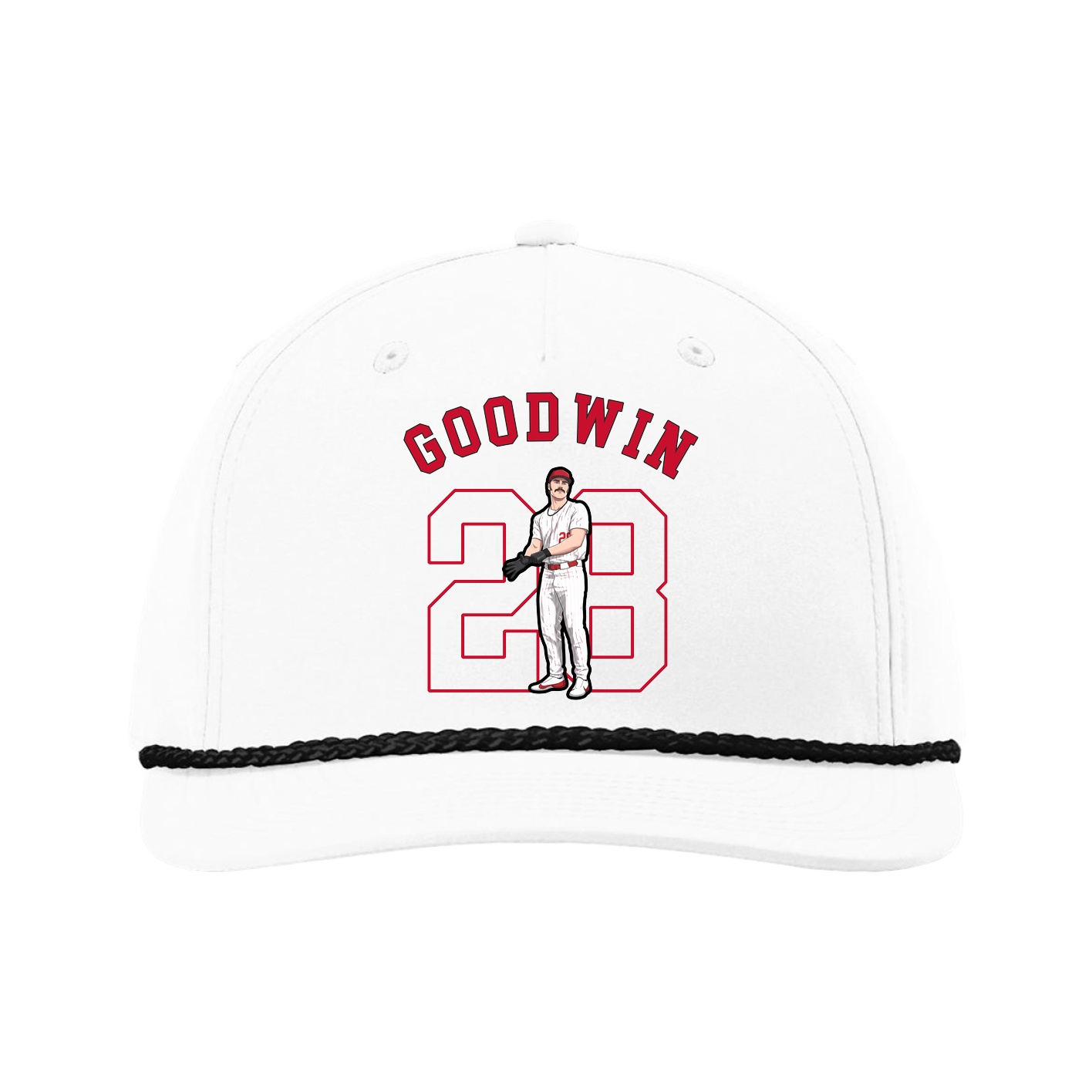 Five-Panel Classic Rope Cap — Shirsey Arch in White