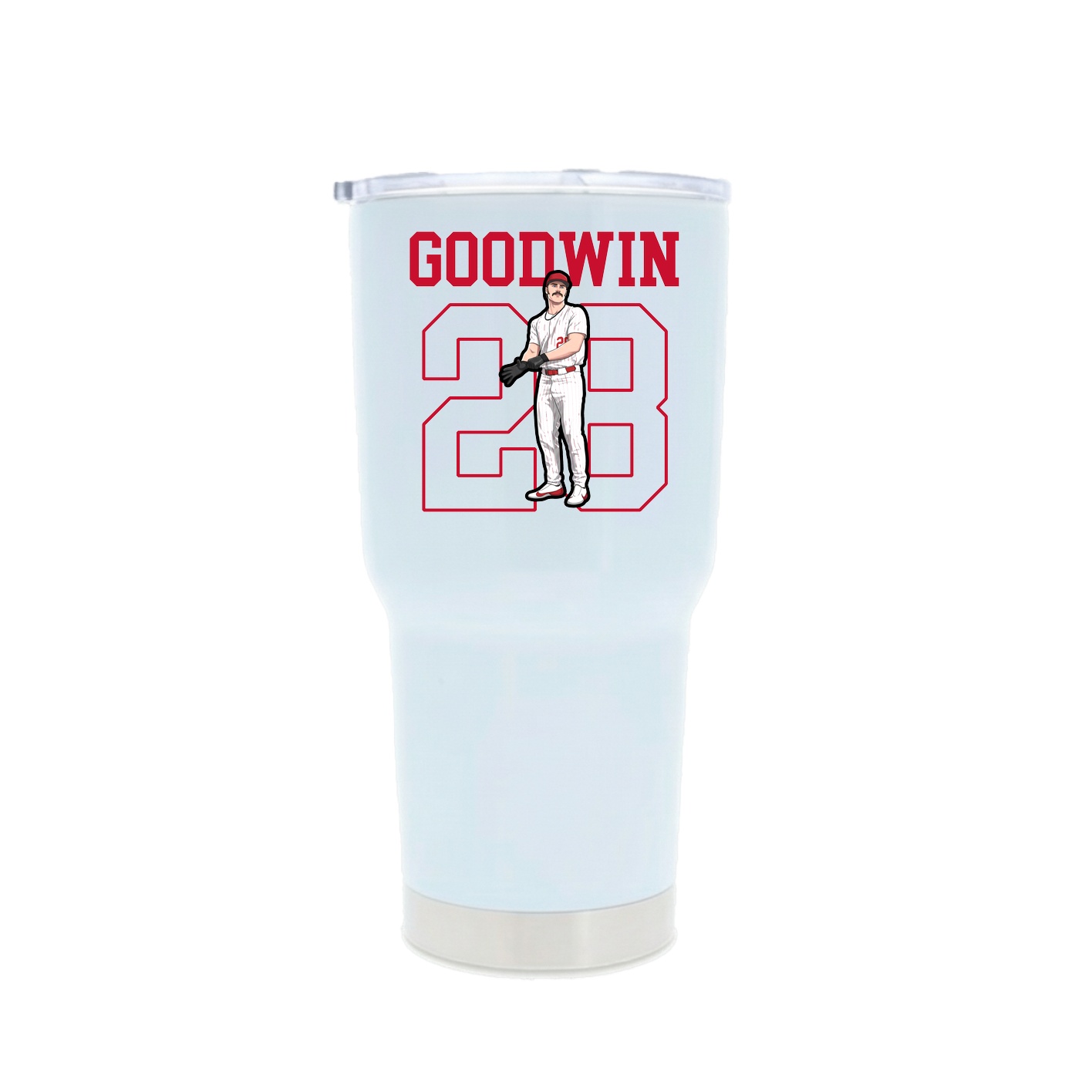 30oz Stainless Steel Tumbler — Shirsey in White