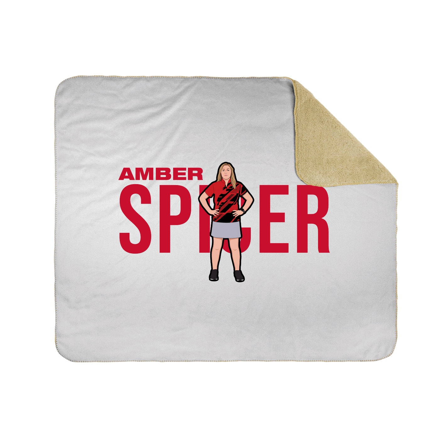 Throw Blanket — Player Name in White