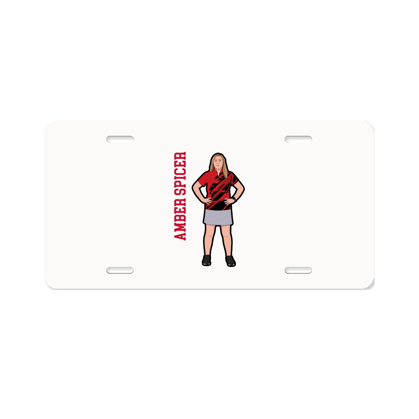 License Plate — Name Vertical in Classic