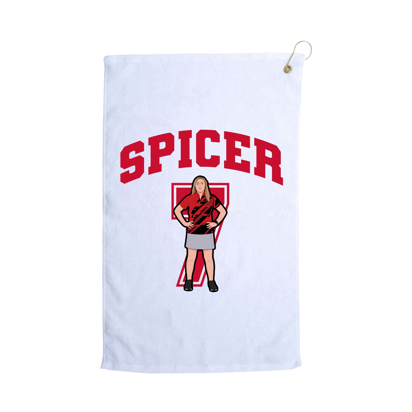 Golf Towel — Number in White