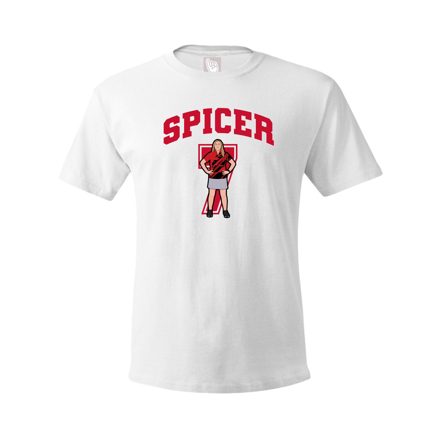 Youth Tee — Number in White
